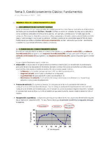 APRENDIZAJE Tema 3. Condicionamiento Clásico -Fundamentos..pdf