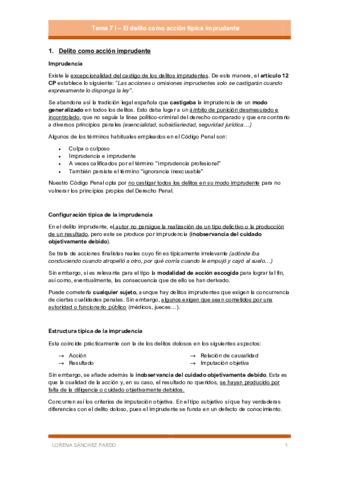 Tema 7 I - El delito como acción típica imprudente.pdf