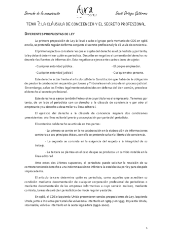 TEMA 7 LA CLÁUSULA DE CONCIENCIA Y EL SECTOR PROFESIONAL.pdf