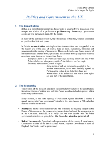 Politics and Government in the UK apuntesdocx.pdf
