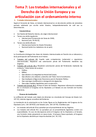 Tema 7 - Los tratados internacionales y el Derecho de la Unión Europea y su articulación con el ordenamiento interno.pdf