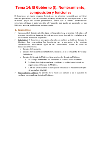 Tema 14 - El Gobierno (I). Nombramiento- composición y funciones.pdf