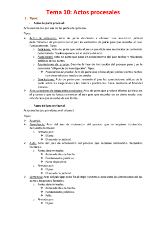 Tema 10 - Actos procesales.pdf