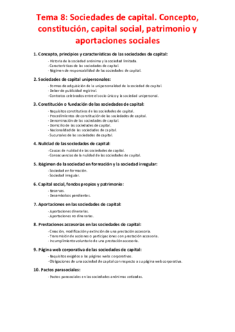 Tema 8 - Sociedades de capital. Concepto- constitución, capital social, patrimonio y aportaciones sociales.pdf