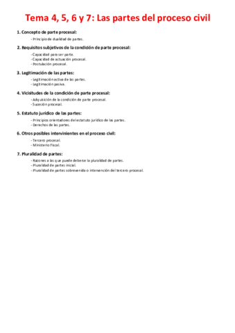 Tema 4- 5, 6 y 7 - Las partes del proceso civil.pdf