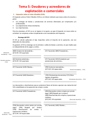 Tema 5 - Deudores y acreedores de explotación o comerciales.pdf