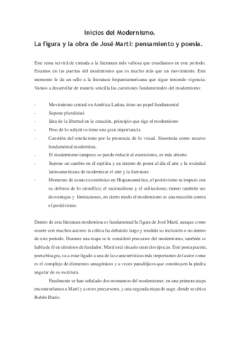 Inicios del Modernismo. La figura y la obra de José Martí pensamiento y poesía..pdf