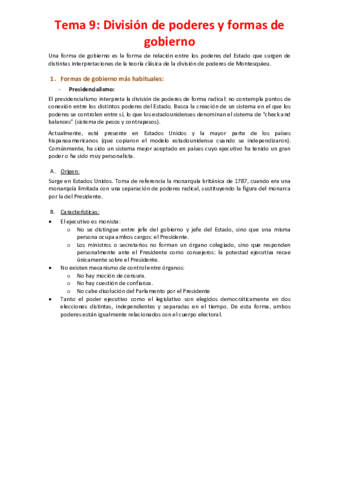 Tema 9 - División de poderes y formas de gobierno.pdf