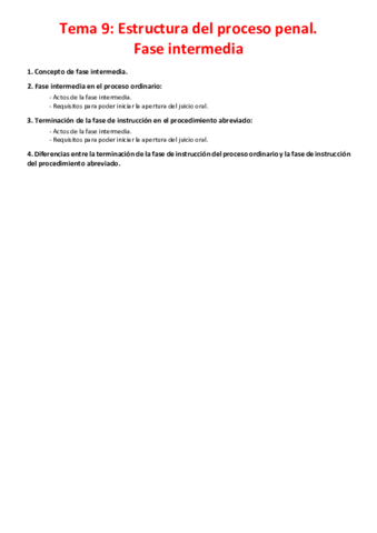 Tema 9 - Estructura del proceso penal. Fase intermedia.pdf