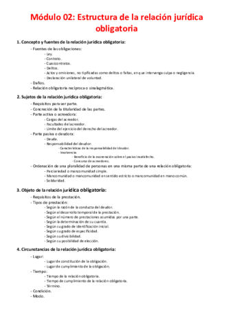 Módulo 02 - Estructura de la relación jurídica obligatoria.pdf