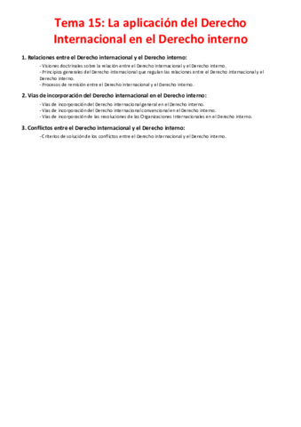 Tema 15 - La aplicación del Derecho internacional en el Derecho interno.pdf