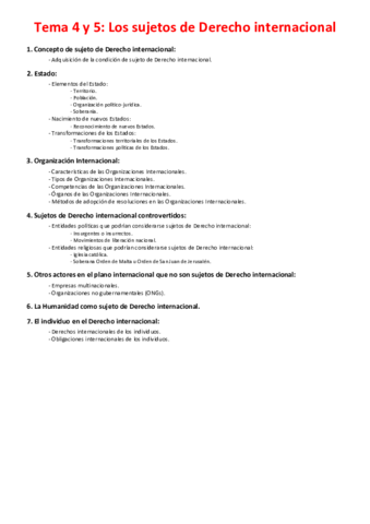 Tema 4 y 5 - Los sujetos de Derecho internacional.pdf