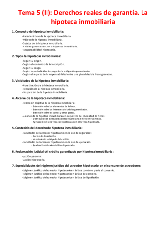 Tema 5 (II) - Derechos reales de garantía. La hipoteca inmobiliaria.pdf