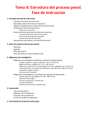 Tema 8 - Estructura del proceso penal. Fase de instrucción.pdf
