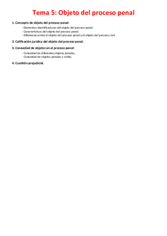Tema 5 - Objeto del proceso penal.pdf