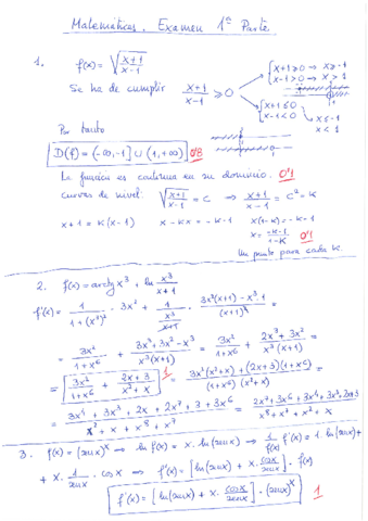 Examen resuelto. Matemáticas 1ª parte. Grupo 3 de Economía.pdf