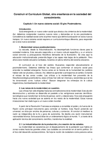 Resumen de Construir el Currículum Global- otra enseñanza en la sociedad del conocimiento.  .pdf