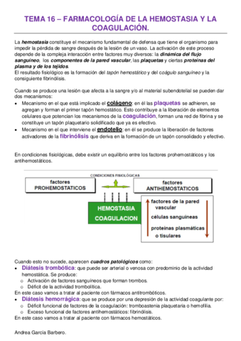 TEMA 16 - FARMACOLOGÍA DE LA HEMOSTASIA Y LA COAGULACION.pdf