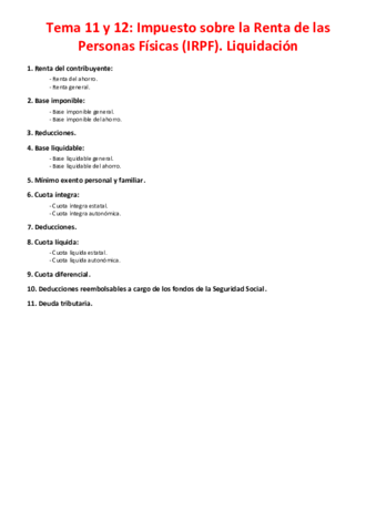 Tema 11 y 12 - Impuesto sobre la Renta de las Persona Físicas (IRPF). Liquidación.pdf