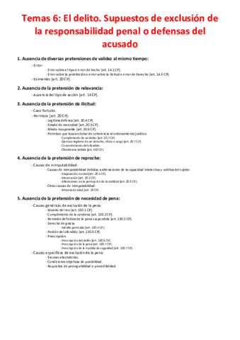 Tema 6 - El delito. Supuestos de exclusión de la responsabilidad penal.pdf