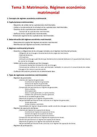 Tema 3 - Matrimonio. Régimen económico matrimonial.pdf