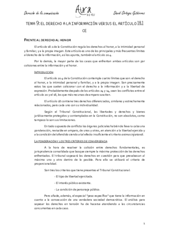 TEMA 9 EL DERECHO A LA INVORMACIÓN VERSUS EL ARTÍCULO 18.1 DE LA CE.pdf