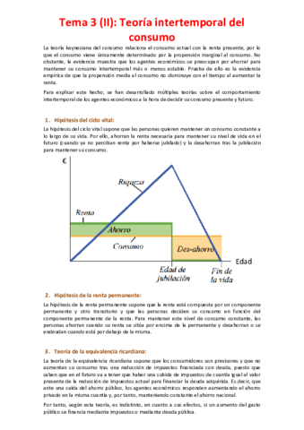 Tema 3 (II) - Teoría intertemporal del consumo.pdf