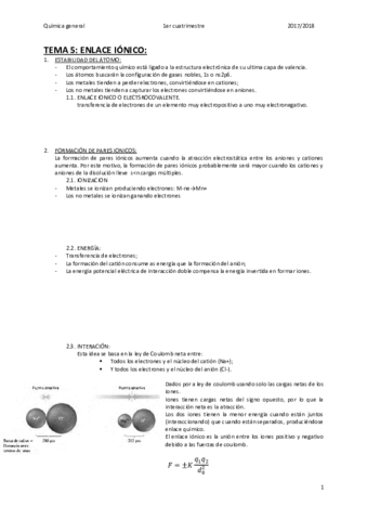 TEMA 5: ENLACE IÓNICO