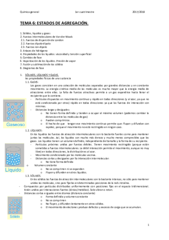 TEMA 6: ESTADOS DE  AGREGACIÓN