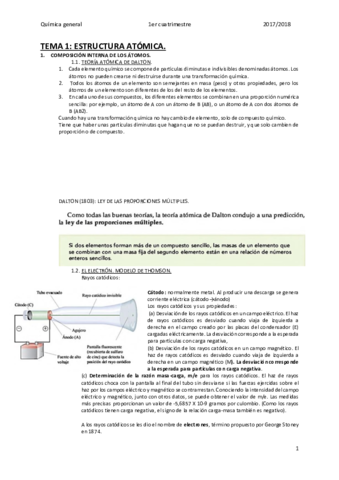TEMA 1: ESTRUCTURA ATÓMICA