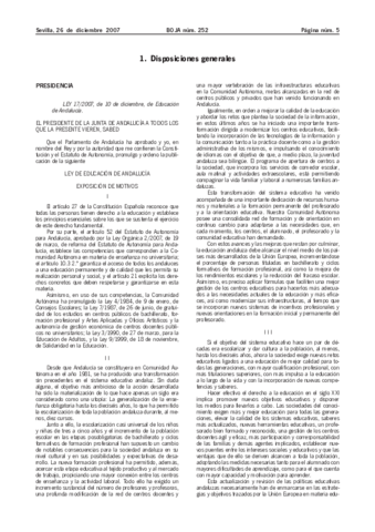 Miniatura del documento Ley de Educación de Andalucía (LEA) (2007).pdf