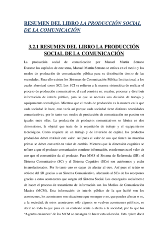 PDF RESUMEN DE DEL LIBRO LA PRODUCCIÓN SOCIAL DE LA COMUNICACIÓN.pdf