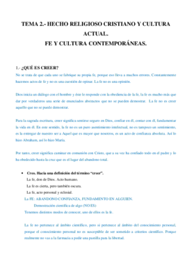 TEMA 2. HECHO RELIGIOSO CRISTIANO Y CULTURAL ACTUAL. FE Y CULTURA CONTEMPORÁNEAS.pdf