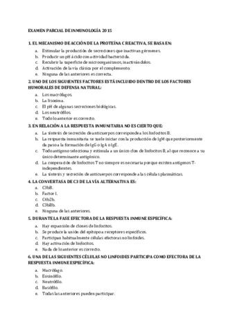 Examen parcial de inmunología 2015.pdf