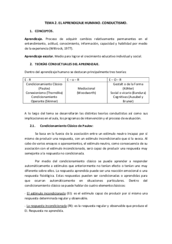 El aprendizaje humano. El conductismo.pdf