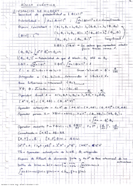 Resumen Cuántica 1 (Espacios de Hilbert Pozos Escalones Oscilador armónico).pdf