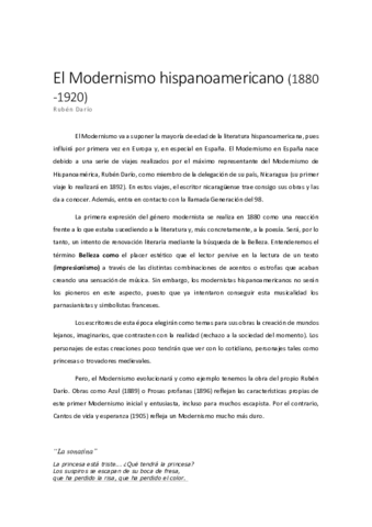 MODERNISMO Hispanoamérica - Rubén Darío.pdf