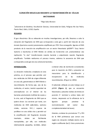 CLONACIÓN MOLECULAR MEDIANTE LA TRANSFORMACIÓN DE CÉLULAS BACTERIANAS.pdf