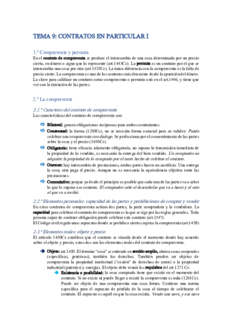 TEMA-9: Contratos en particular I