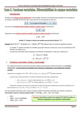 Tema II. Funciones vectoriales. Diferenciabilidad de campos vectoriales.pdf