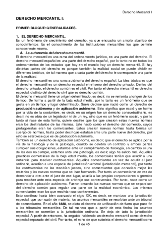 Derecho Mercantil I (1-10)