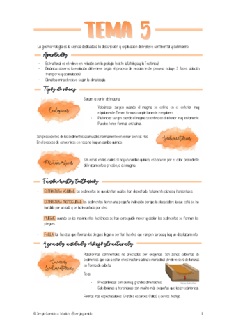 TEMA 5 - GEOMORFOLOGÍA