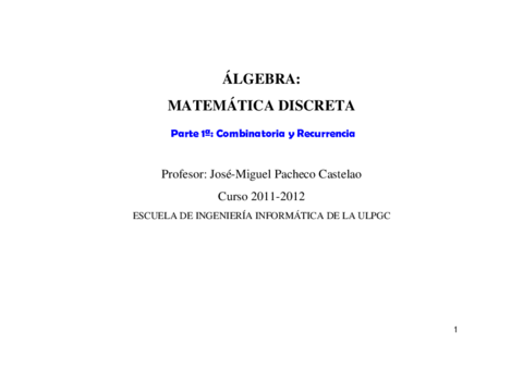 Combinatoria y recurrencia. Álgebra discreta..pdf