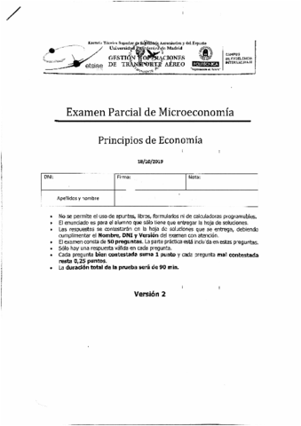 EXAMEN MICROECONOMÍA 2019-2020