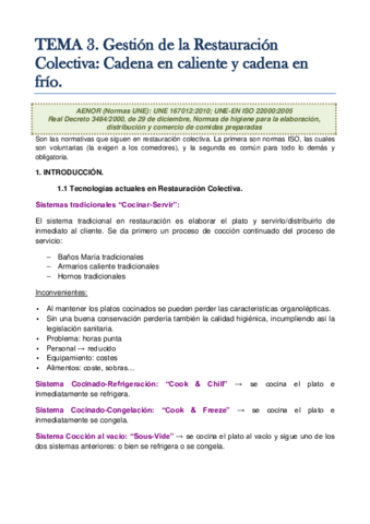 TEMA 3. Gestión de la Restauración Colectiva. Cadena en caliente y cadena en frío..pdf