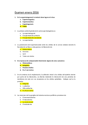 Enero 2016 -- Biologia (Soluciones)