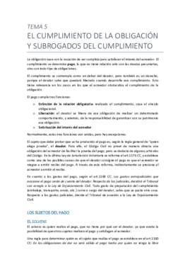 Tema 5. El cumplimiento de la obligación y subrogados.pdf