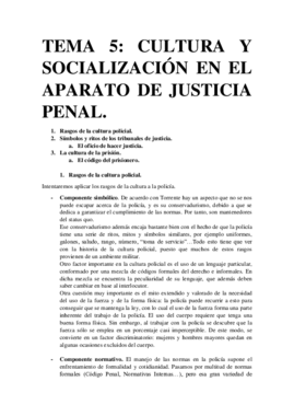 Tema 5. Cultura y socialización en el aparato de justicia penal..pdf