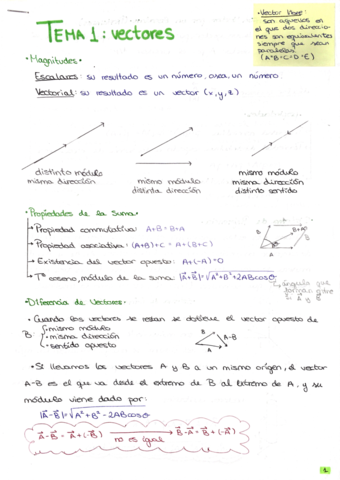 Tema 1 - Vectores