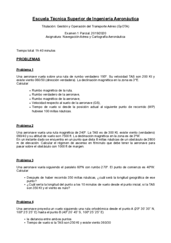 Examen problemas 1 Parcial 19/20